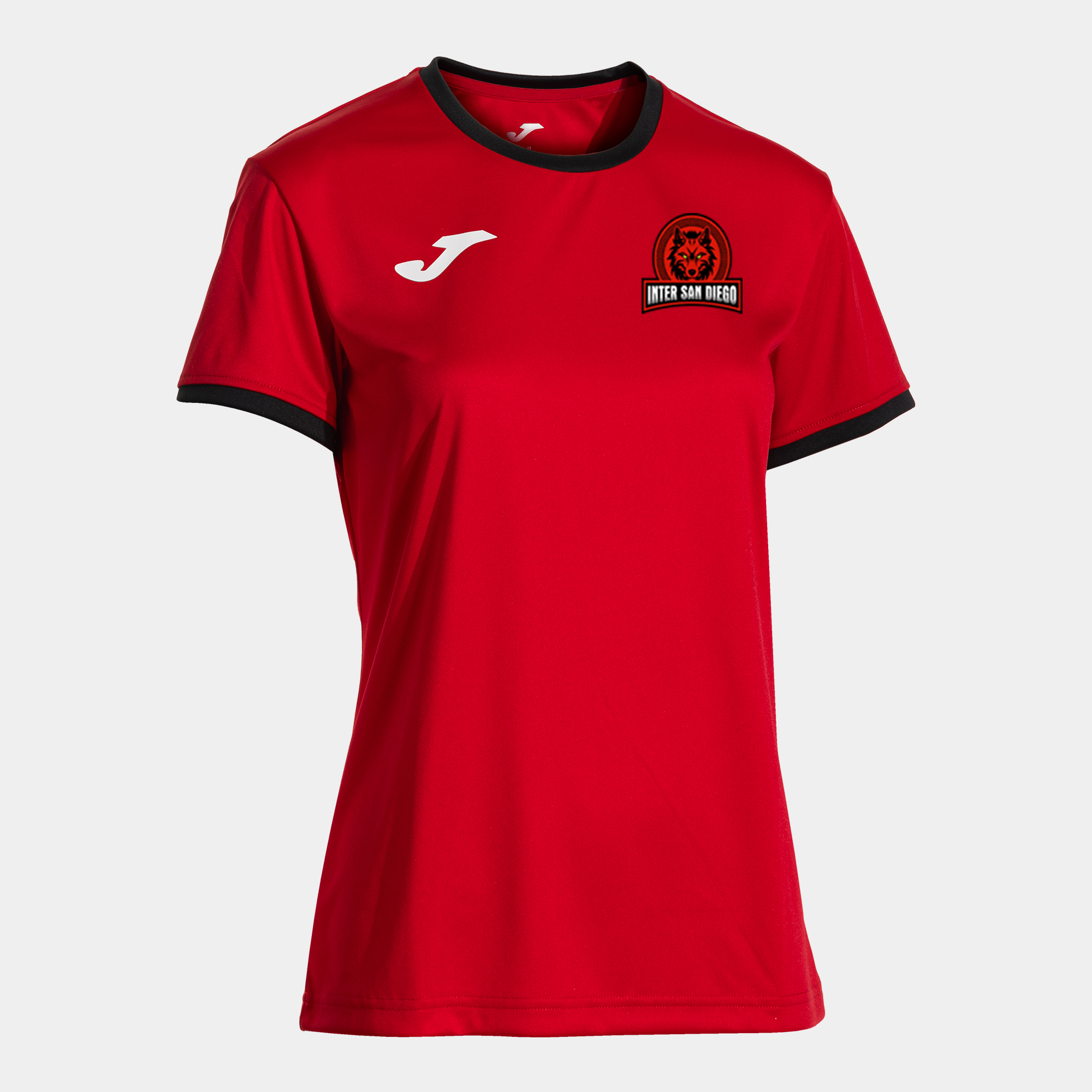inter red female training shirt